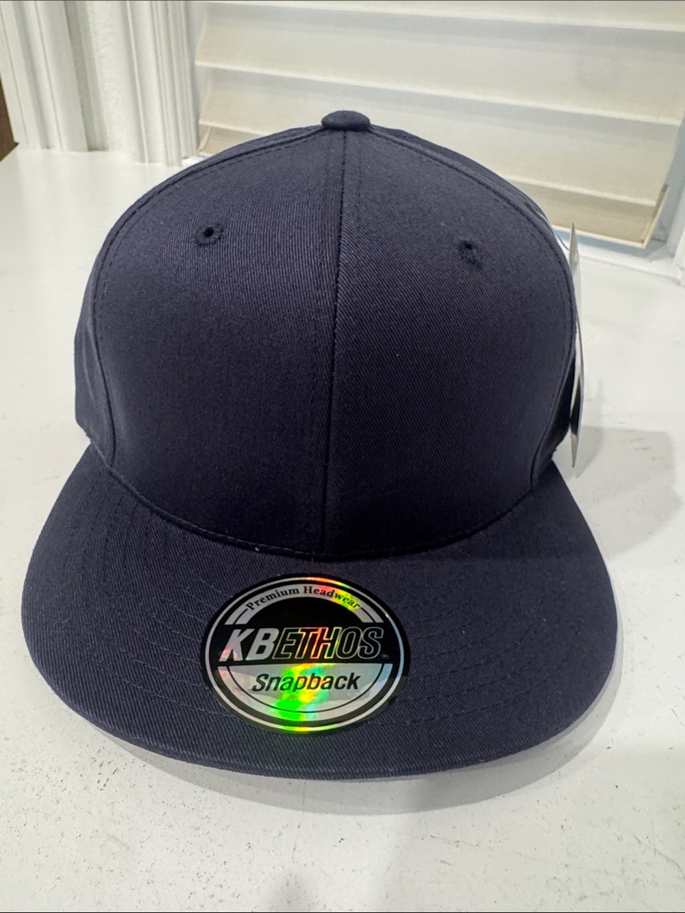 KBETHOS Navy Flat-Brim Snapback Hat